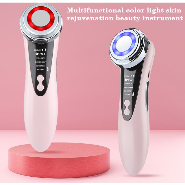 Masseur facial EMS, thérapie par lumière LED, vibration sonique ionique, raffermissement de la peau, lifting du visage, anti-rides, appareil de beauté, outil de soin de la peau