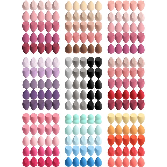 25 Beauty Eggs (Makeup Sponges), Foundation Makeup Mixed Beauty Sponges, Flawless Application for Liquid, Cream and Powder, Multi-Color Makeup