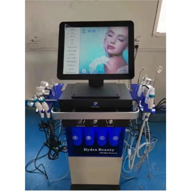 2026 14-in-1 Women Aesthetic Beauty Equipment Bubble Oxygenation Ultrasonic Scrubber Hydrodermabrasion Hydro Facial Device