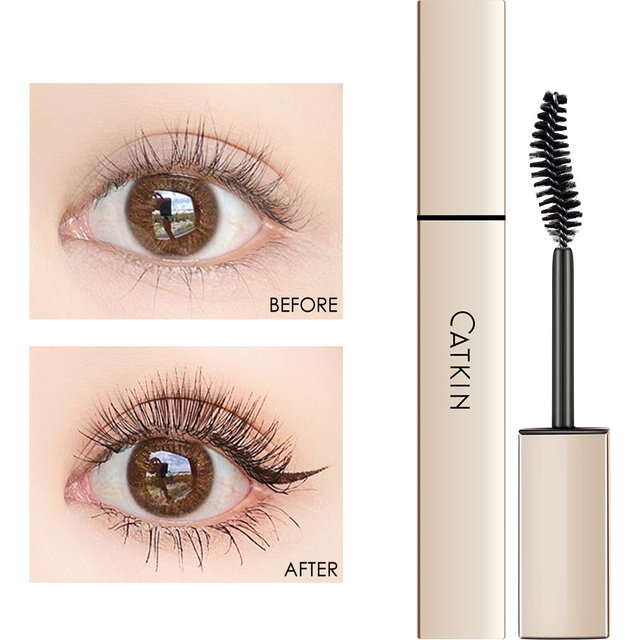 CATKIN Mascara Black, Volumizing & Lengthening Waterproof Nourish Eyelash Mascara, Create Longer and Thicker Looking Lashes