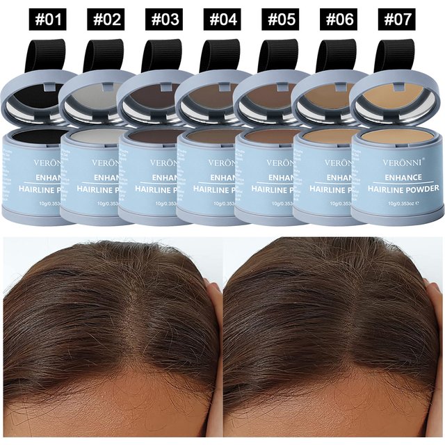 10g Hairline Powder Hair Fiber Powder Hair Shadow Instantly Waterproof Hairline Edge Control Makeup Concealer Scalp Powder