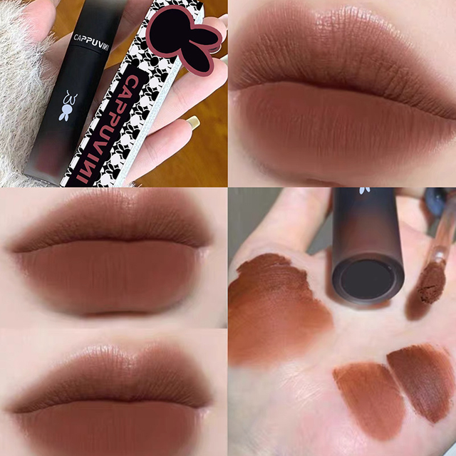 Affordable Velvet White Lip Gloss Reverse Macaron Lip Mud Matte Mist Lip Glaze for Students - Long-Lasting Moisturizing Lipstick