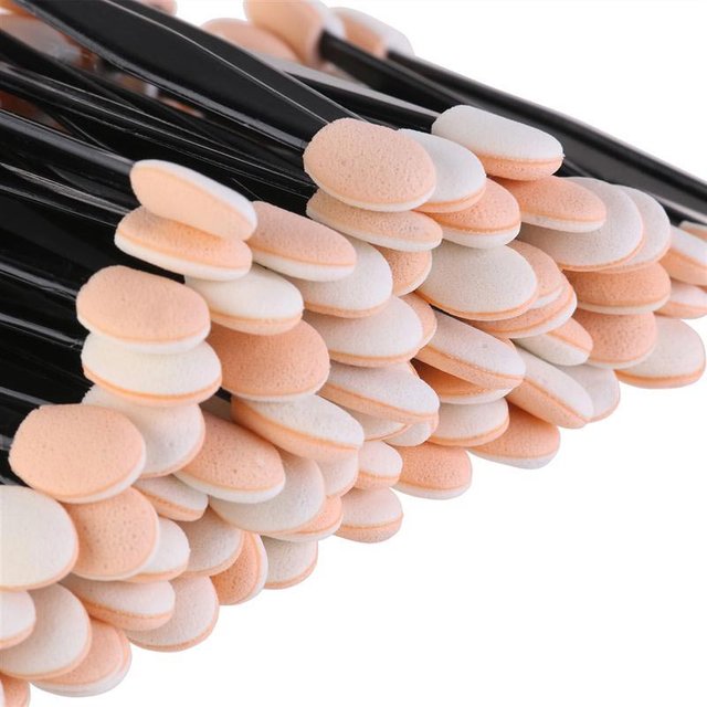 50Pcs/Lot Nail Powder Brushes Sponge Double Sided Applicator Mirror Chrome Pigment Easy Sponge Stick Cosmetic Makeup Tools