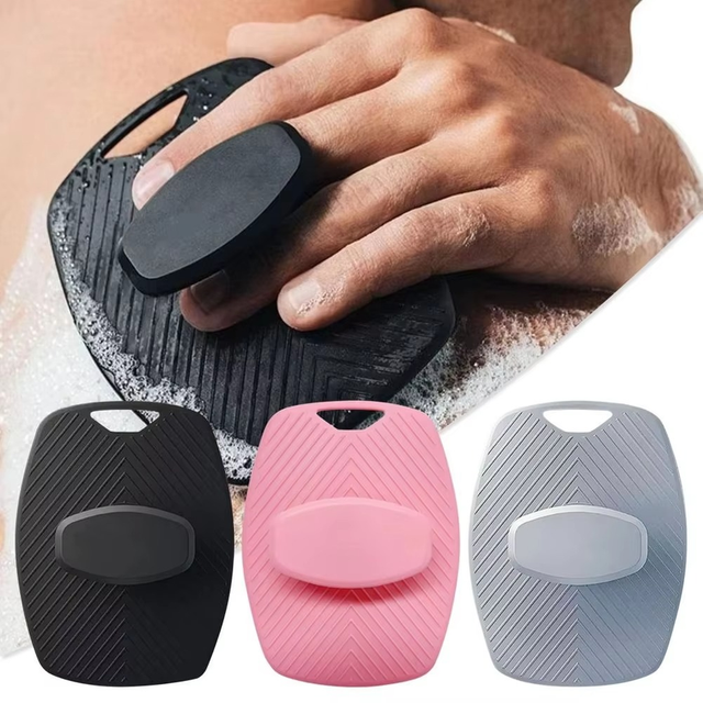 Soft Silicone Exfoliating Body Brush, Back Scrubber for Shower, Gentle Massage Bath Brush, Deep Cleansing Body Scrubber,