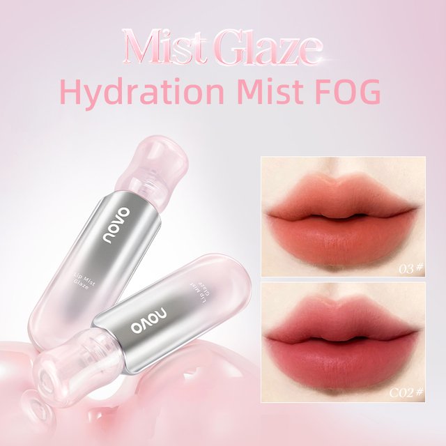 NOVO Light Mousse Naked Water Mist Lips Enamel Light Multi Color Series Daily Commuting Soft Toner Portable Lip Makeup
