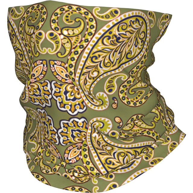 Outdoor Sports Balaclava Olive Green Symmetric Paisley Cycling Mask Soft Warm Face Masks Riding Fishing Protection Neck Gaiter