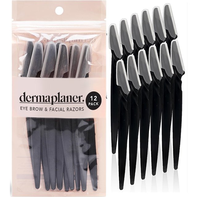 12/6PCS Lady shaver – Facial shaver for women and men – Eyebrow trimmer, shaver and skin care tool