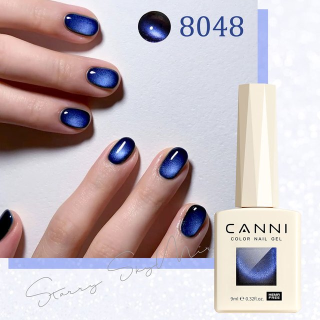 CANNI Cat Eye Gel Nail Polish TPO Free Galaxy Glitter Diamond Sparkle Gorgeous Color Soak Off UV LED Gel For Man Nail Design Gel
