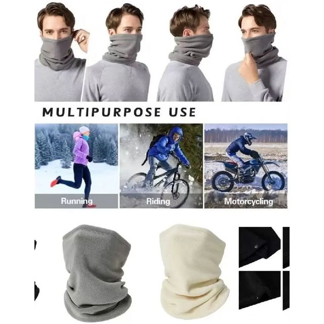 Fashion Plush Neck Warmer Keep Warm Windproof Pullover Cap Thickened Lining Face Mask
