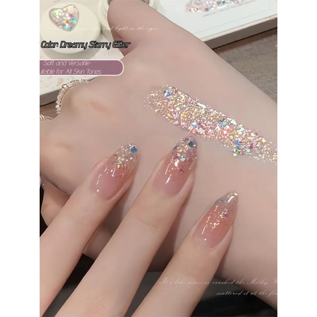MIANEL 2026 New Dreamy Starburst Iridescent Glitter UV Nail Gel, Skin-Friendly All-match Shiny Sequins Nail Polish