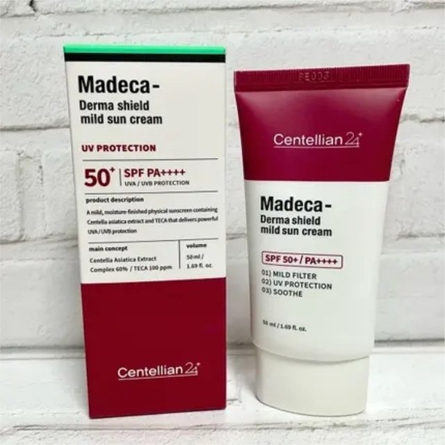 Centellian24 Madeca Derma Shield Mild Sun Cream 50ml Gentle UV Protection Sunscreen Soothing Sun Lotion For Sensitive Skin Care