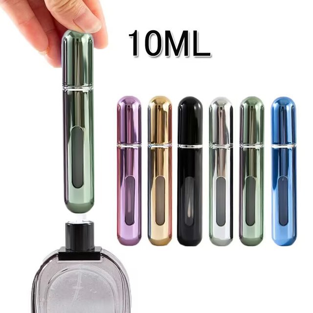 Bouteille de parfum à pompe de remplissage inférieure de 10ml, flacon pulvérisateur Portable rechargeable de voyage, Mini conteneurs cosmétiques vides