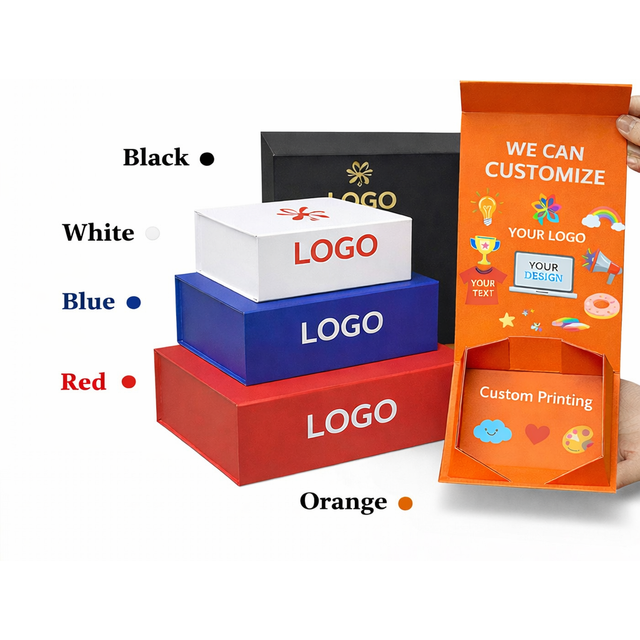 Custom Magnetic Gift Box Packaging for Jewelry Cosmetics Clothing Wine Wigs Enterprise Luxury Rigid Print Paper Box Logo