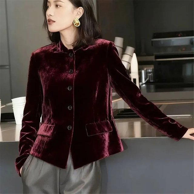 Veste femme printemps et automne Unique beau tempérament Chic manteau conception avancée sens petit parfum costume veste femme