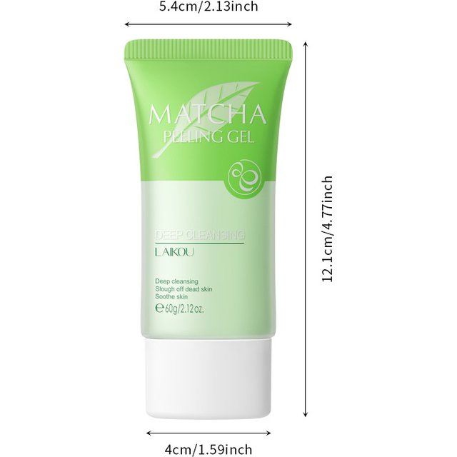 Matcha Peeling Gel Gentle Oil Control Body Face Scrub Cleansing Pores Treatment Acne Remove Blackhead Facial Exfoliation Gel