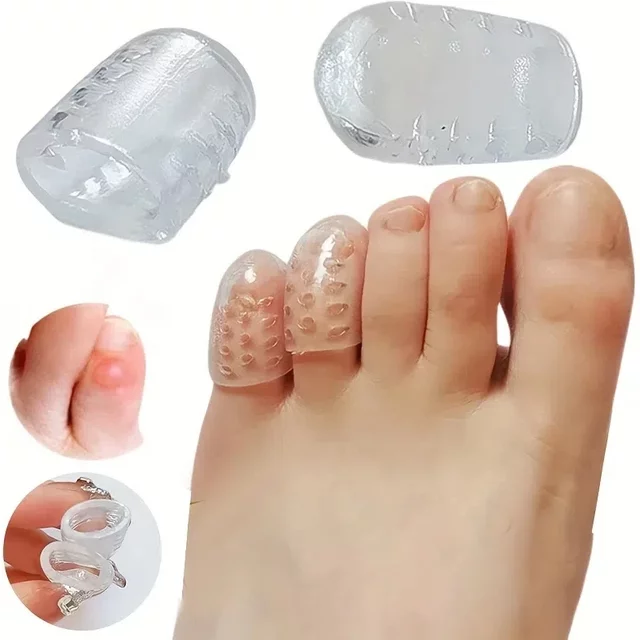Silicone Finger Toe Cap Protector Cover Thumb Sleeve Corn Blisters Pain Relief Toe Tube Bunion Correction Foot Care