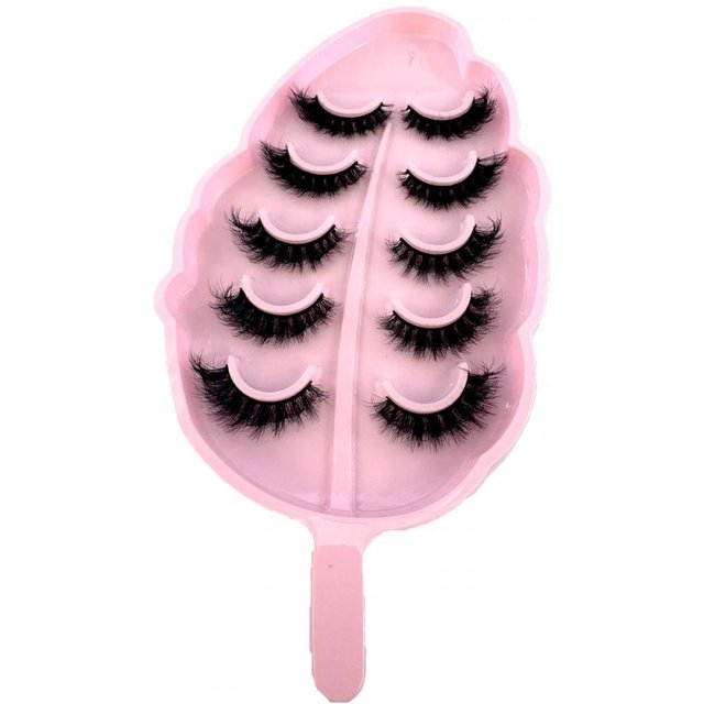 HBZGTLAD 5 pairs of mink false eyelashes natural long eyelashes soft and fluffy dynamic 3D eyelash makeup tool eyelashes