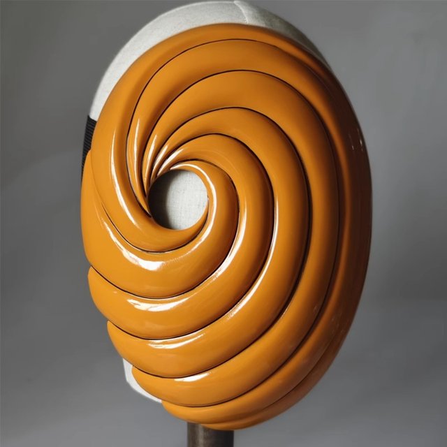 Anime-inspired Tobi Madara Akatsuki Obito Adjustable Face Mask with Extra Wide Straps, Cosplay Costume Accessory
