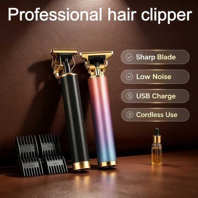 Long battery life Professional Barber Clipper Kit /Accessories for men | USB Fast Charging|Beard/Body/Hair Trimmer Safe pruning