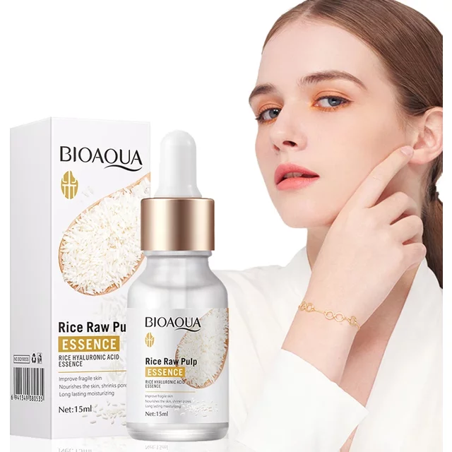 BIOAQUA Rice Essence Hyaluronic Acid Face Essence Nourishing Moisturizing Whitening Anti-Wrinkle Serum Facial Skin Care