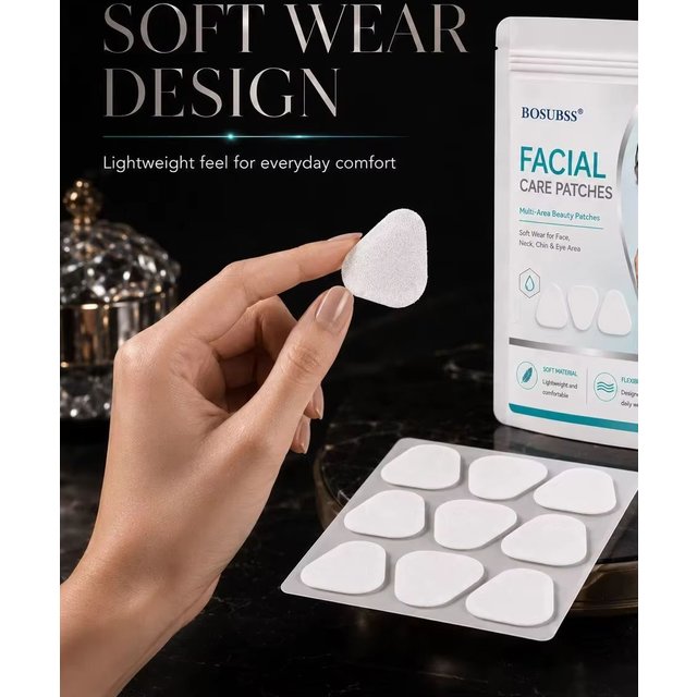 45PCS Multi Area Facial Beauty Patches Soft Face Care Patches For Face Neck Chin Eye Area Daily Beauty Routine