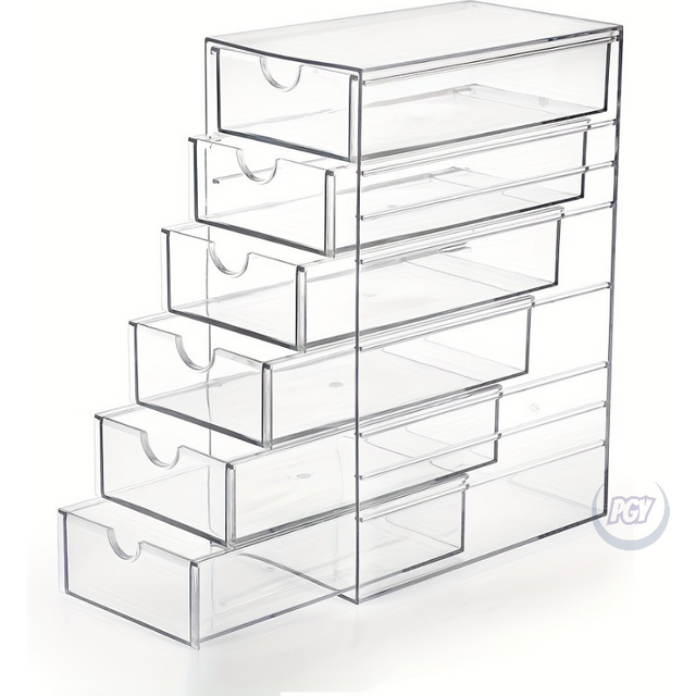 Transparent Storage Boxes for 4 5 or 6 Drawers Organizing Cosmetics Lipsticks Hair Ties and Stationery Vanities Bedrooms Offices