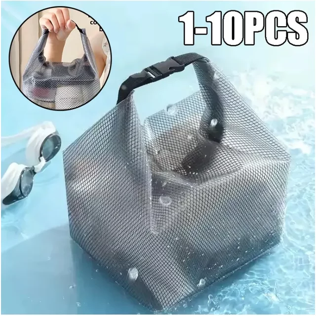 Crystal Clear Toiletry Bag 100% Waterproof Travel Cosmetic Case Beach Pool Essential Portable Large Capacity Swim Shower Pouch