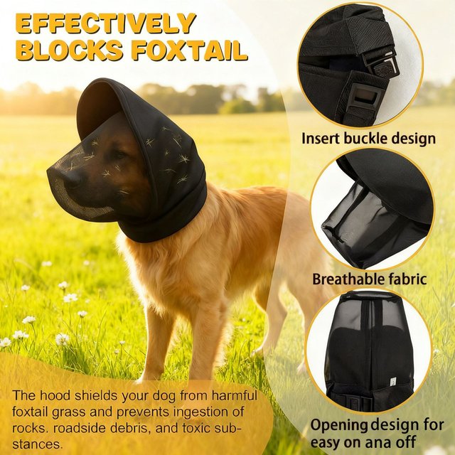 Nouveau couvre-tête anti-moustiques et anti-insectes pour chien, masque facial anti-morsures et anti-ingestion pour chien, masque de protection pour chien