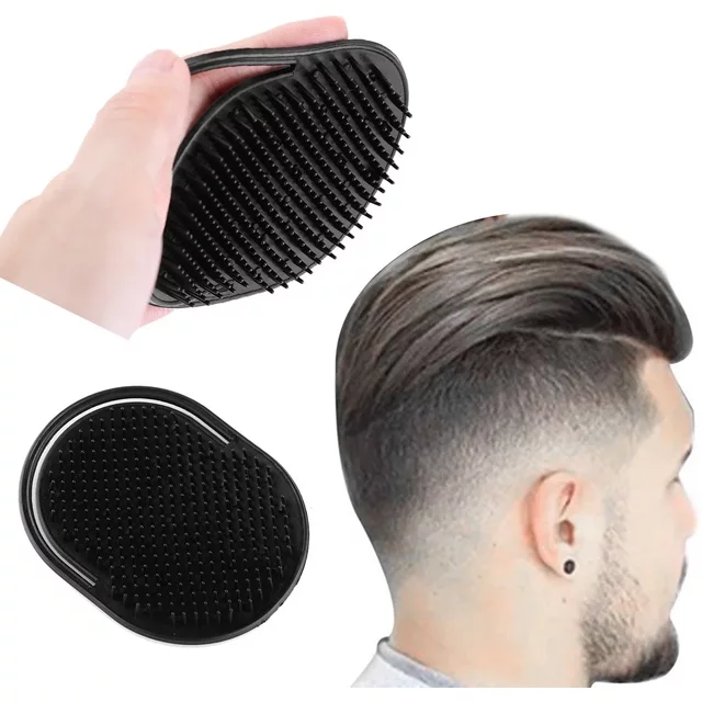 1 PCS Shampoo Comb Pocket Men Beard Mustache Palm Scalp Massage Black Hair Care Travel Portable Brush Styling Tools