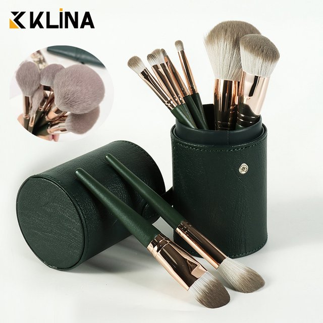 KLINA 14Pcs Makeup Brushes Soft Makeup Tools Cosmetic Powder Eye Shadow Foundation Blush Blending Detail Eyebrow Lip Beauty