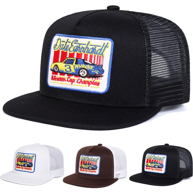 Unisex DALE EARNHARDT Embroidery Hip-hop Net Hats Spring Summer Outdoor Adjustable Casual Baseball Caps Sunscreen Hat