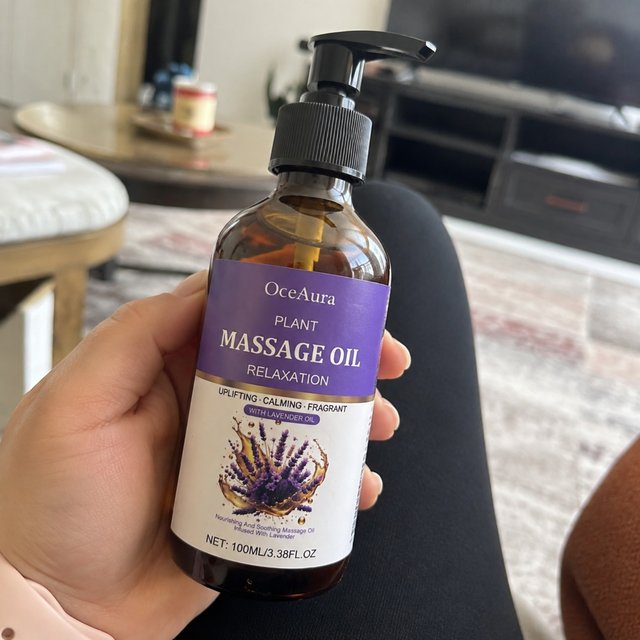Lavender Massage Oil for Massage Therapy Spa Quality Stress Relief Skin Therapy Oil, Calming & Soothing Massage Skin Care Oil