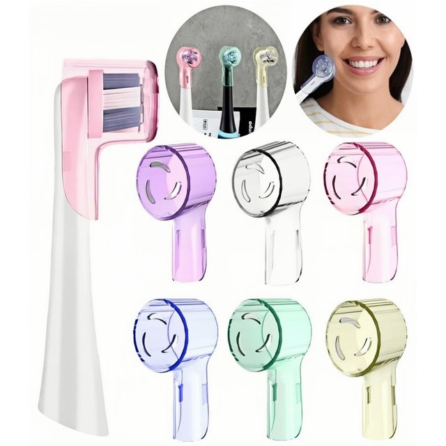 2-8Pcs Colors Toothbrush Dustproof Covers Caps Compatible with Braun Oral B & iO Series Electric Toothbrush Head Protector