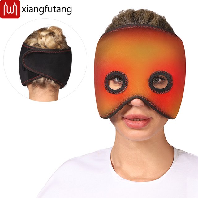 Electric Heating Half-face Mask Facial Massage Device for Relaxing Facial Muscles 3 Levels of Heating and Adjustable Temperature