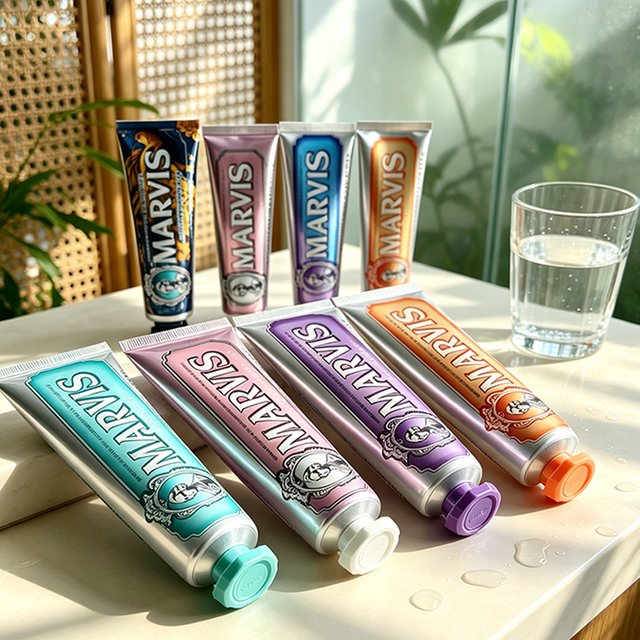 Marvis Italian Fresh Breath Mild Moisturizing Foam Less Vintage Packaging Jasmine Mint Long-lasting Fragrance Toothpaste Product