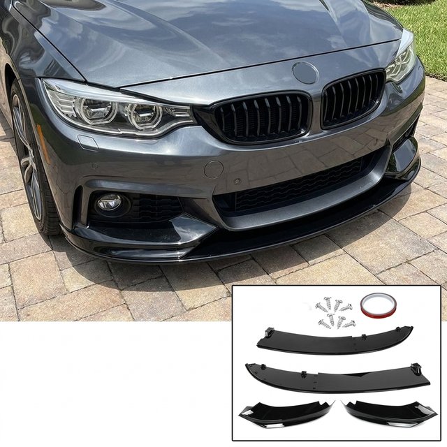 Front Bumper Splitter Lip Gloss For BMW 4 Series F32 F33 F36 M Sport 13-20