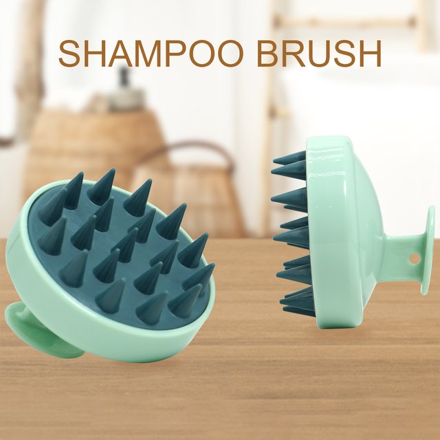 Brosse à shampooing en silicone pour le cuir chevelu, peigne de massage corporel, bain, douche,