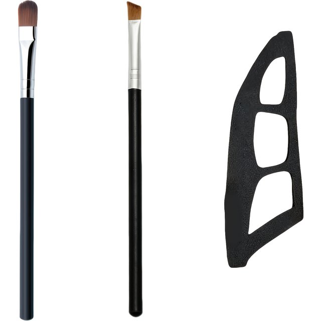 Eye Makeup Assistant - 2 Special Eyeshadow Brushes, astrobabe eyeshadow stickers,eyeliner stencil, Quick Makeup Templates,