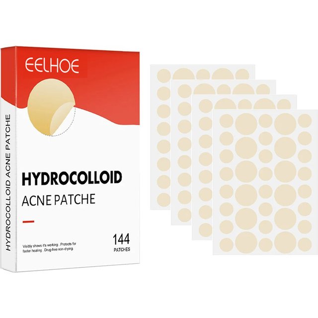 144pcs Face Acne Patch Invisible Skin Care Pimple Acne Patches Anti-inflammatory Healing Absorbing Spot Sticker Covering Acne