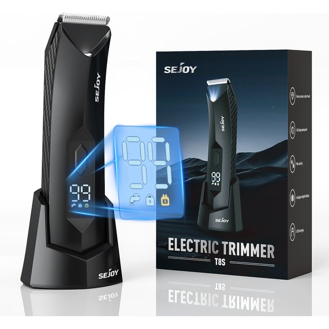 SEJOY Body Groin Area Hair Trimmer Lawn Mower Ceramic Blade Wet Dry Clippers Pubic Armpit Hair Hygiene Removal Bikini Trimmer