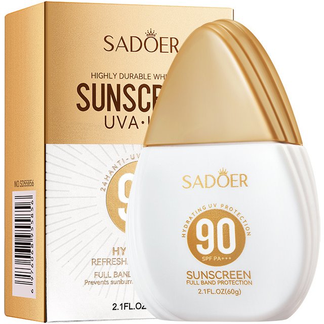 Spf 90+ Sunscreen for Face Body Sun Block Creams Solar Blocker Refreshing Non Greasy UV Resistant Facial Sunscreen