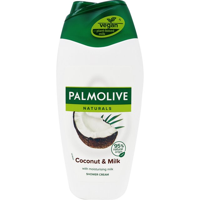 Palmolive Natural Shower Cream 250ml, Coconut and Milk Moisturising Body Wash, Gentle Daily Skin Care