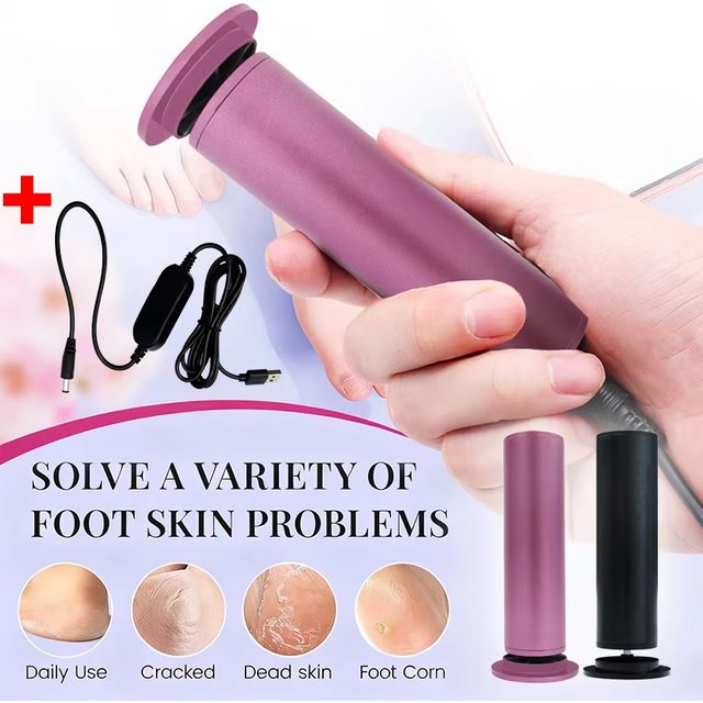 Electric Foot Callus Remover USB Wired Adjustable Speed Pedicure Tool Professional Dead Skin Eraser for Home Foot Care