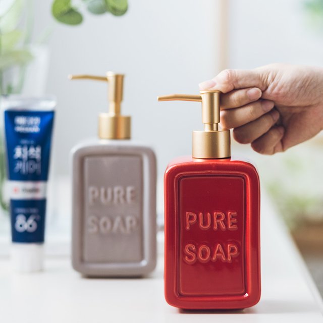 Distributeur de savon moussant en céramique pour salle de bain, recharge de lotion, sous-bouteillage, gel douche, revitalisant pour la salle de bain, décoration de cuisine
