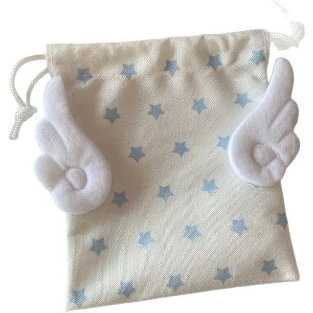 Dustproof Stationery Storage Bag Fashion Portable Bundle Pocket Star Pattern Rope Drawstring Design Cosmetics Bag Canvas