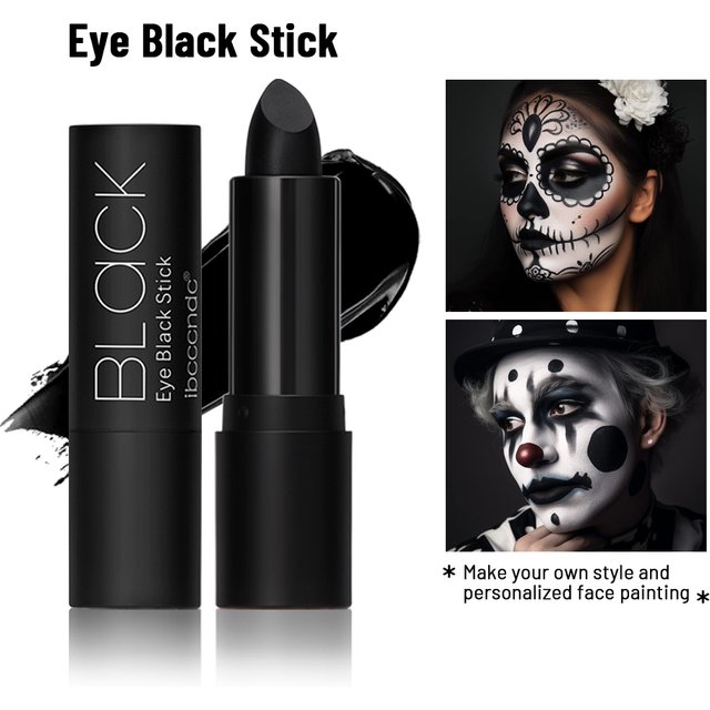 Black Cream-Blendable Face Body Paint Stick for Adults Children Eye Black Softball Football Baseball Sportsfor Halloween Makeup
