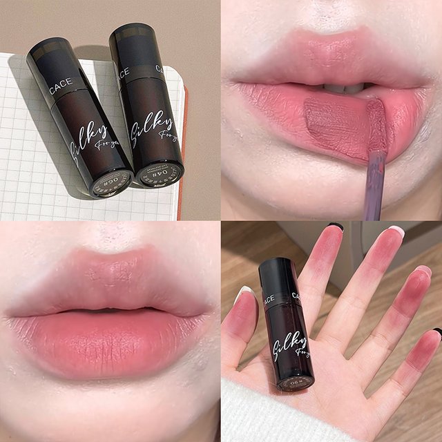 Matte Velvet Lip Mud Rose Red Nude Lip Gloss Waterproof Lasting Liquid Lipstick Makeup Smudge Proof Not Fade Lip Tint Cosmetics