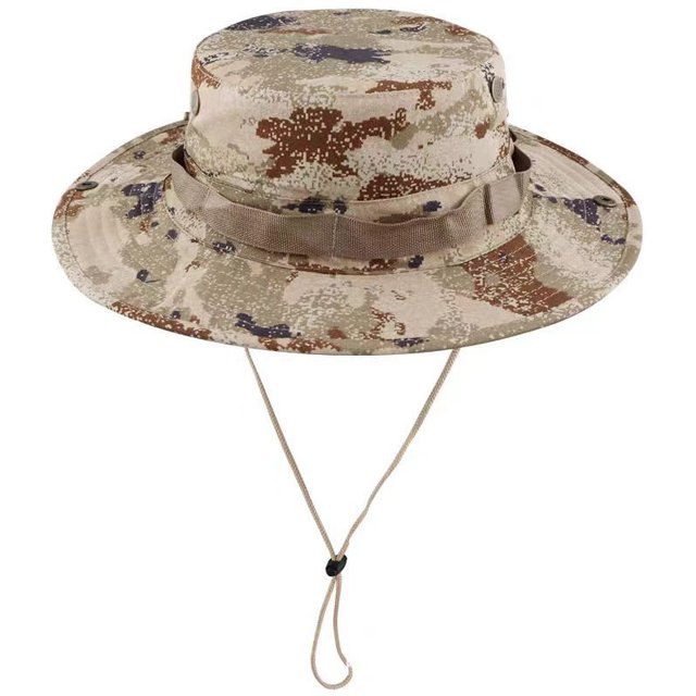 Camo Boonie Hats Sunscreen Breathable Bucket Hat Men's Outdoor Hiking Hunting Fishing Camping Windproof Fisherman's Hat