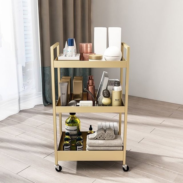 High-end Salon Trolley Luxury Nail Care Product Salon Trolley Storage Nice Commercial Furniture Carrello Parrucchiere ZY40TC
