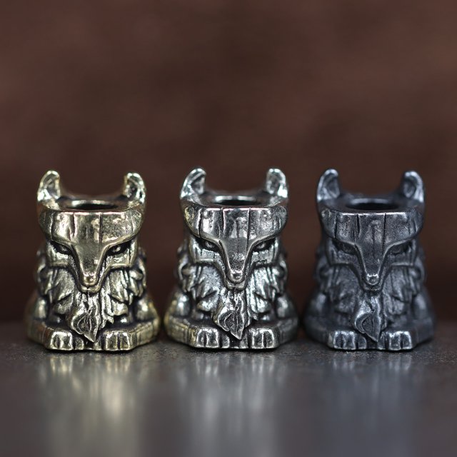 Pendentif porte-bonheur en laiton avec perles de paracorde, motif Tribus Égyptiennes Anciennes, pour accessoires DIY, outil EDC, breloque à suspendre pour extérieur